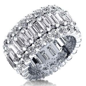 Eternity Wedding Band For Her Multi Row Anniversary Ring